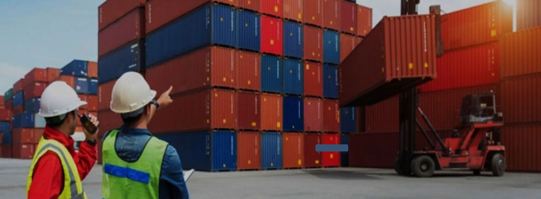 Import and export customs clearing at Kochi harbor, India